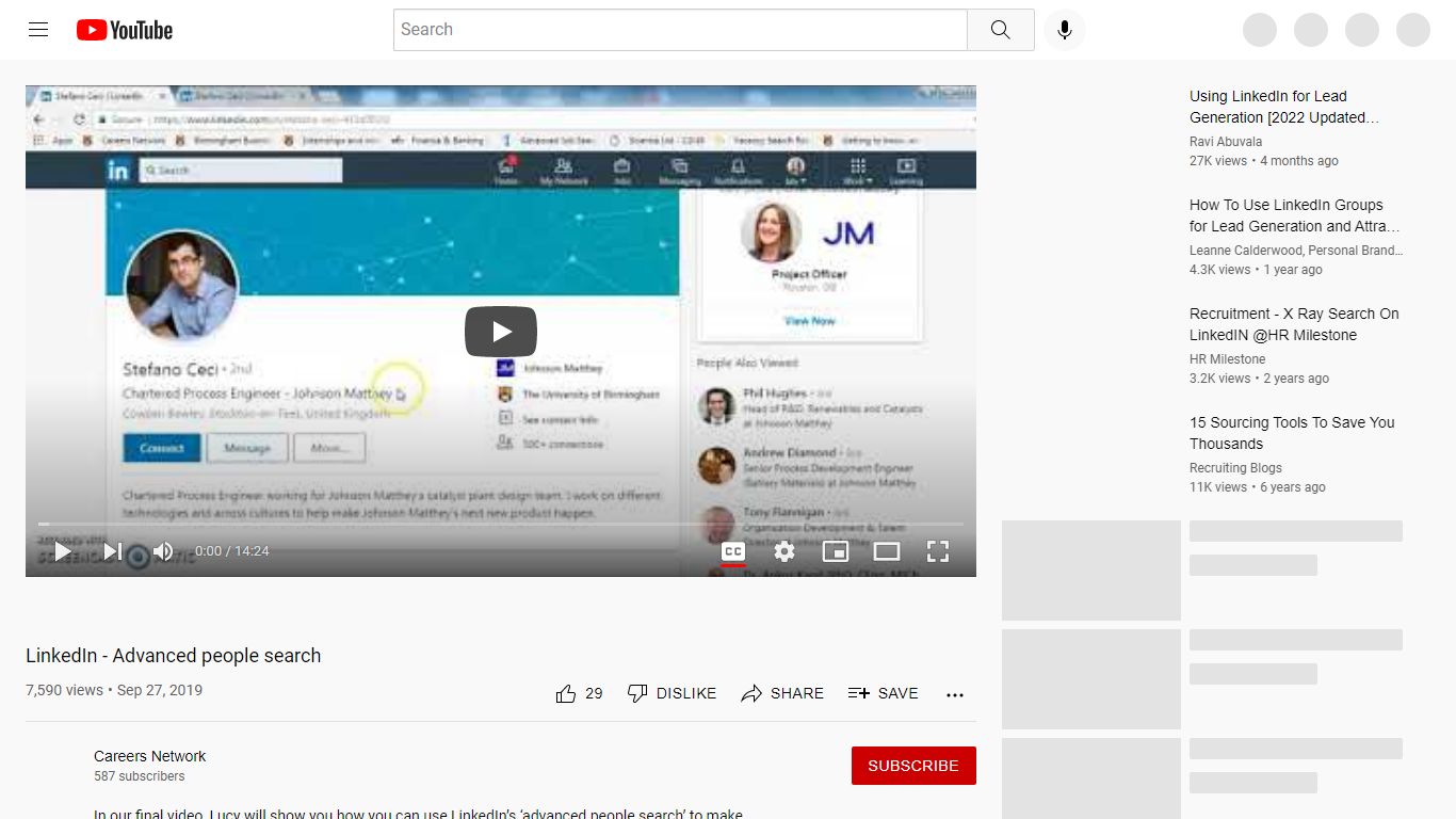 LinkedIn - Advanced people search - YouTube